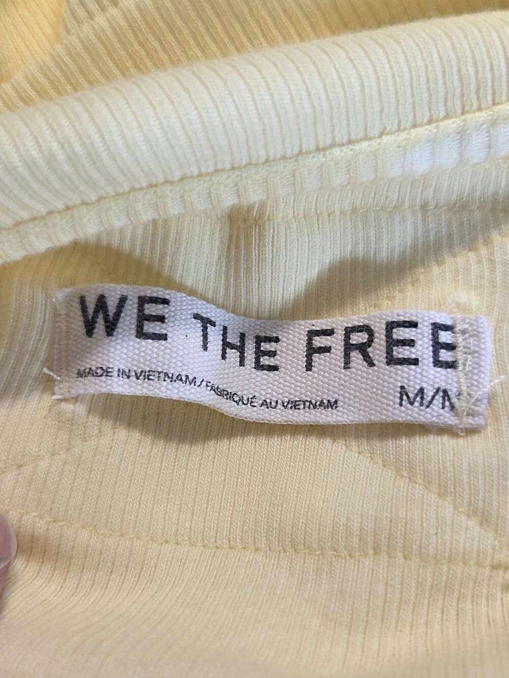 We The Free Yellow Surf's Up Tee 1/4 Zip Knit Oversized Size M ~ Pre-Owned - Picture 10 of 12